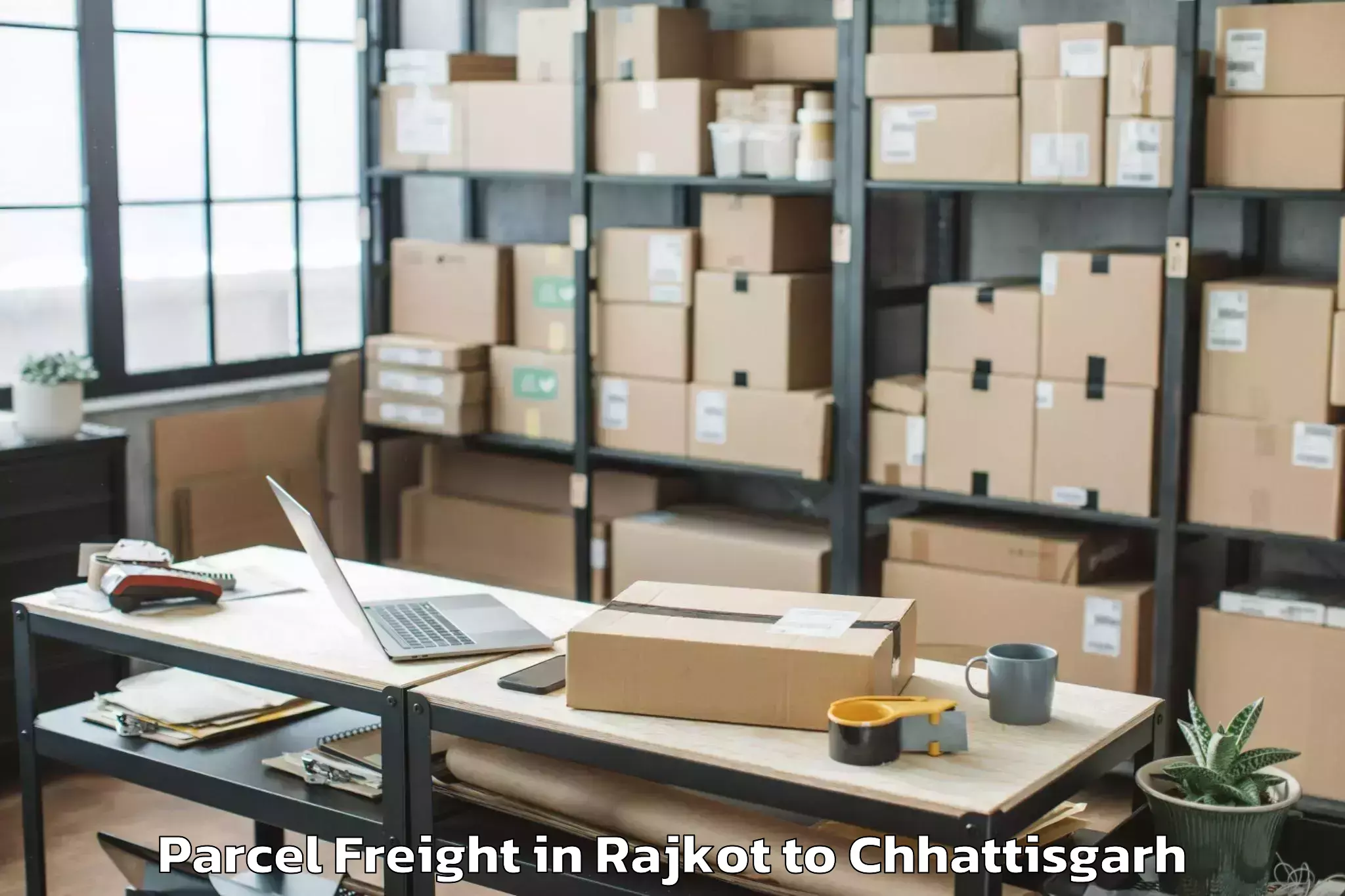 Top Rajkot to Kumhari Parcel Freight Available